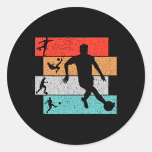 Voetbal Jongens Kinderen Mannen Ronde Sticker