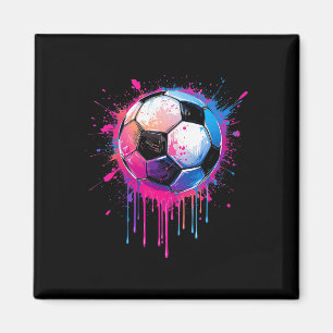 Voetbal Jongens Meisjes Geweldig Kleurrijk Voetbal Magneet