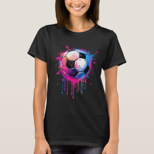 Voetbal Jongens Meisjes Geweldig Kleurrijk Voetbal T-shirt