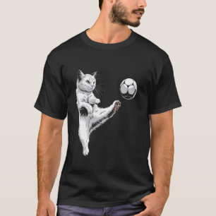 Voetbal Kat Grappige Sport Katten Atletiek Voetbal T-shirt