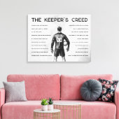 Voetbal Keeper Creed Monogram Wit Canvas Afdruk (Insitu (Woonkamer))