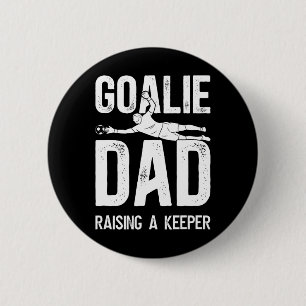 Voetbal Keeper Papa Die Een Voetbaldoelman Papa Op Ronde Button 5,7 Cm