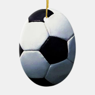Voetbal Keramisch Ornament