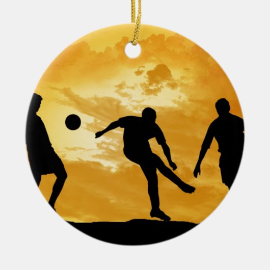 Voetbal Keramisch Ornament (Voorkant)
