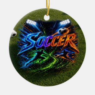 Voetbal Keramisch Ornament
