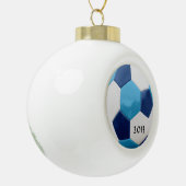 Voetbal Keramische Bal Ornament (Links)