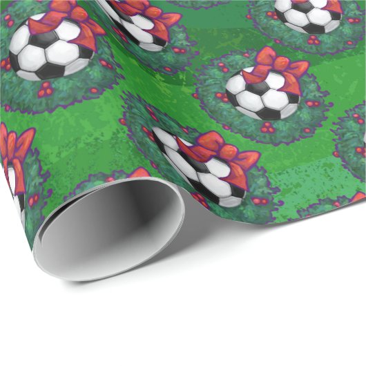 Voetbal kerst cadeaupapier (Rol Hoek)