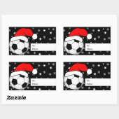 Voetbal Kerst Gift Label Stickers (Vel)