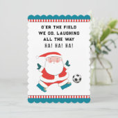 Voetbal Kerst Kaarten (Staand voorkant)