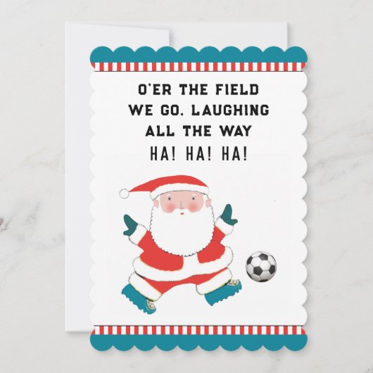 Voetbal Kerst Kaarten (Voorkant)