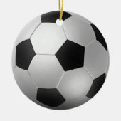 Voetbal kerst Keramisch Ornament (Voorkant)