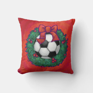Voetbal kerst kussen
