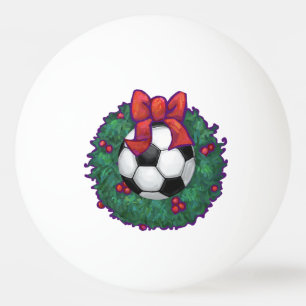 Voetbal kerst pingpongballen