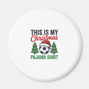 Voetbal Kerst Pyjama Shirt Magneet
