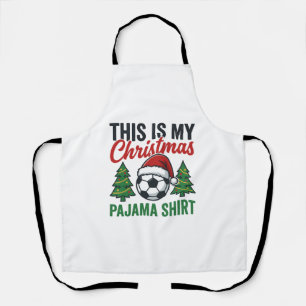 Voetbal Kerst Pyjama Shirt Schort