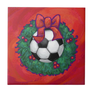 Voetbal kerst tegeltje
