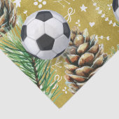 Voetbal Kerst thema voor Speler met bal Tissuepapier (Detail)