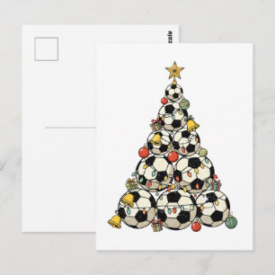 Voetbal Kerstboom Briefkaart