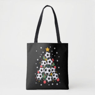 Voetbal Kerstboom Kerst Speler Sportliefhebber Draagtas