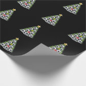 Voetbal Kerstboom Kerstman Speler Jongens Cadeaupapier (Hoek)