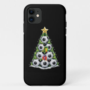 Voetbal Kerstboom Kerstman Speler Jongens iPhone 11 Hoesje