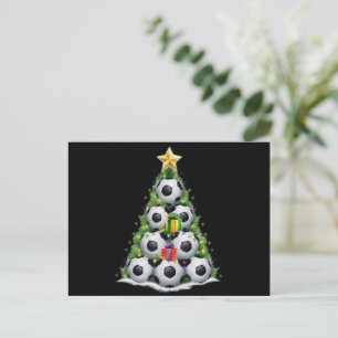 Voetbal Kerstboom Kerstman Speler Jongens Feestdagenkaart