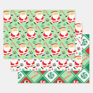 Voetbal Kerstcadeau Inpakpapier Vel
