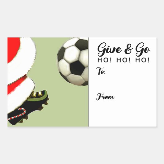 Voetbal Kerstcadeau Label (Voorkant)