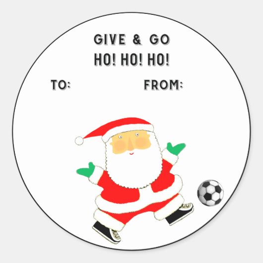 Voetbal Kerstcadeau Tags (Voorkant)