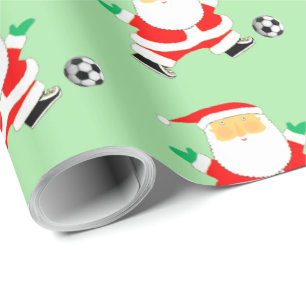 Voetbal kerstcadeaupapier cadeaupapier