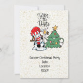 Voetbal Kerstfeestje Datum vrijhouden Kaart (Voorkant)