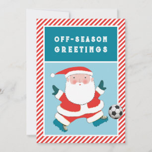 Voetbal kerstkaarten feestdagenkaart