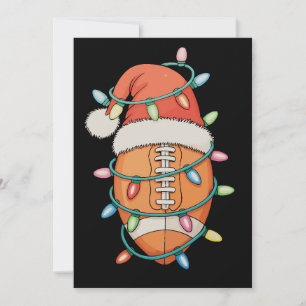 Voetbal Kerstman Hoed Kerstmis Xmas Sport Vakantie Feestdagenkaart