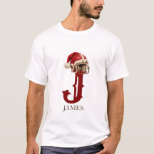 Voetbal Kerstman Hoed Monogram Naam Kerstmis