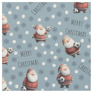 Voetbal Kerstman op Blauwe Steen Stof