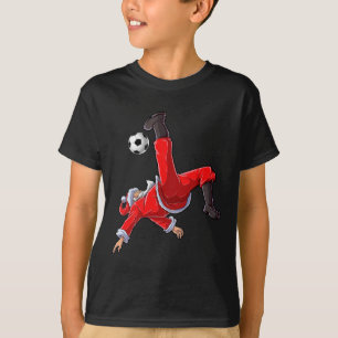 Voetbal Kerstman Santa Bicycle Trap Kerstmannen Jo T-shirt