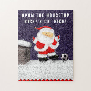 Voetbal Kerstmis Legpuzzel