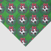 Voetbal kerstmis tissuepapier (Detail)
