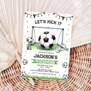Voetbal Kids Jongen Verjaardagsfeest Uitnodiging