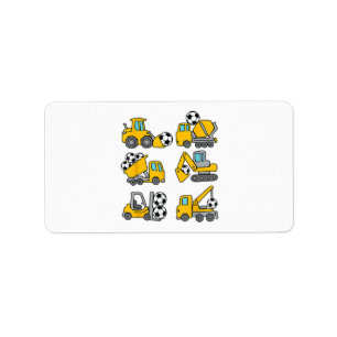 Voetbal Kinder Football Bouwwagens Etiket