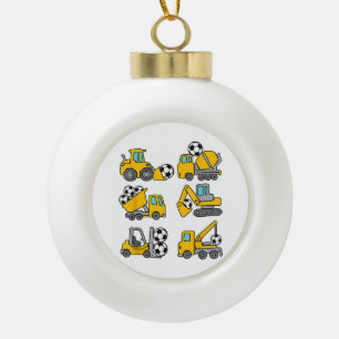 Voetbal Kinder Football Bouwwagens Keramische Bal Ornament