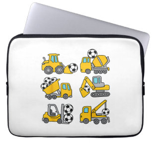 Voetbal Kinder Football Bouwwagens Laptop Sleeve