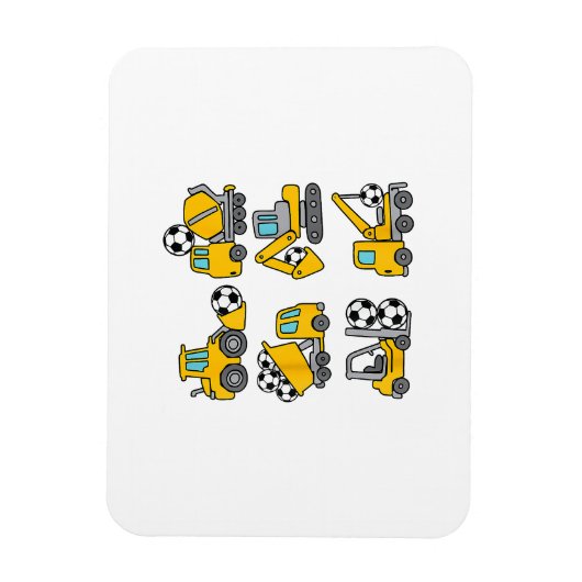 Voetbal Kinder Football Bouwwagens Magneet (Verticaal)