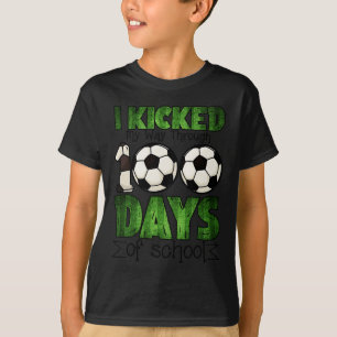 Voetbal Kinder Ik schopte mijn weg door 100 dagen T-shirt