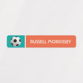 Voetbal Kinder naam kleurrijk Labels (Design 2)