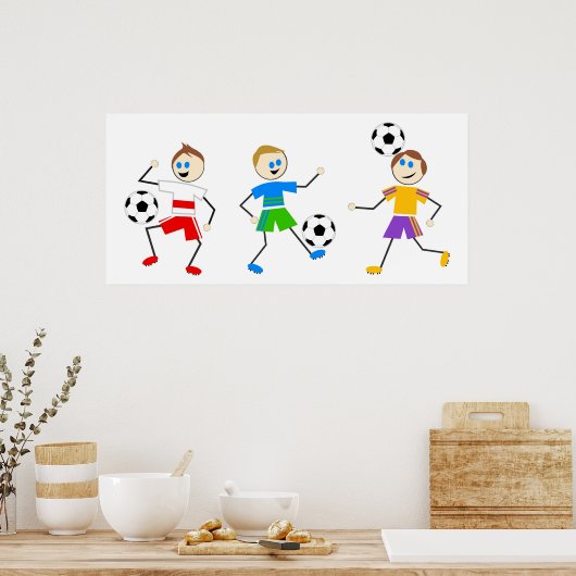Voetbal Kinderen Poster (Keuken)