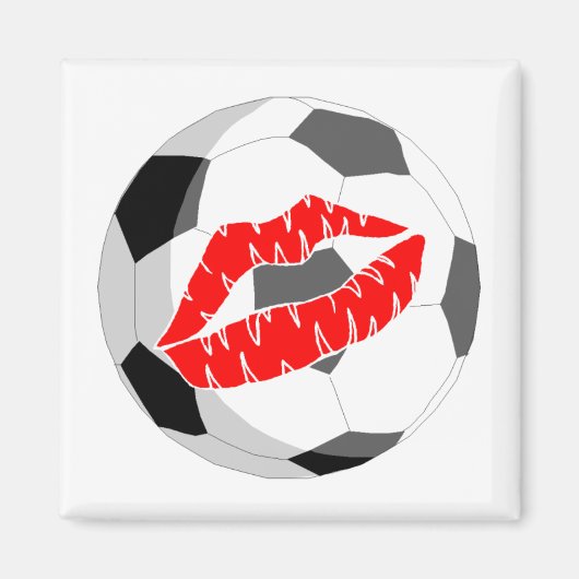 Voetbal KIs (rood) Magneet (Voorkant)