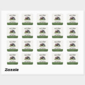 Voetbal Kleine All Star Touchdown Babyfeestje Vierkante Sticker (Vel)