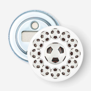Voetbal knop flesopener button flesopener