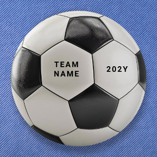 Voetbal Knop Speld   Aangepaste Teamnaam Knoppen Ronde Button 5,7 Cm